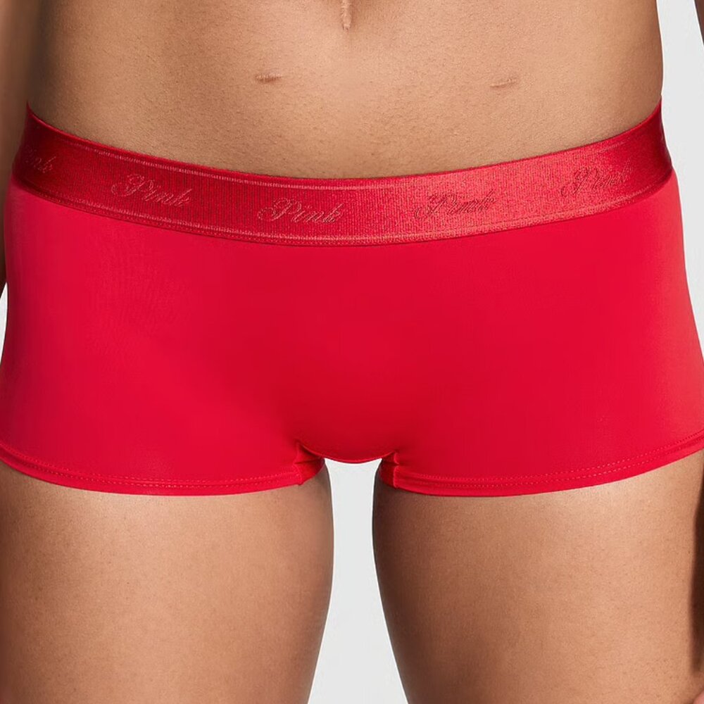 Victoria's Secret PINK - Size M - Red - Logo Micro Boyshort Panty